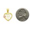 14K Two Tone Gold Initial Letter C Heart Charm Jewelry 22mm x 16mm